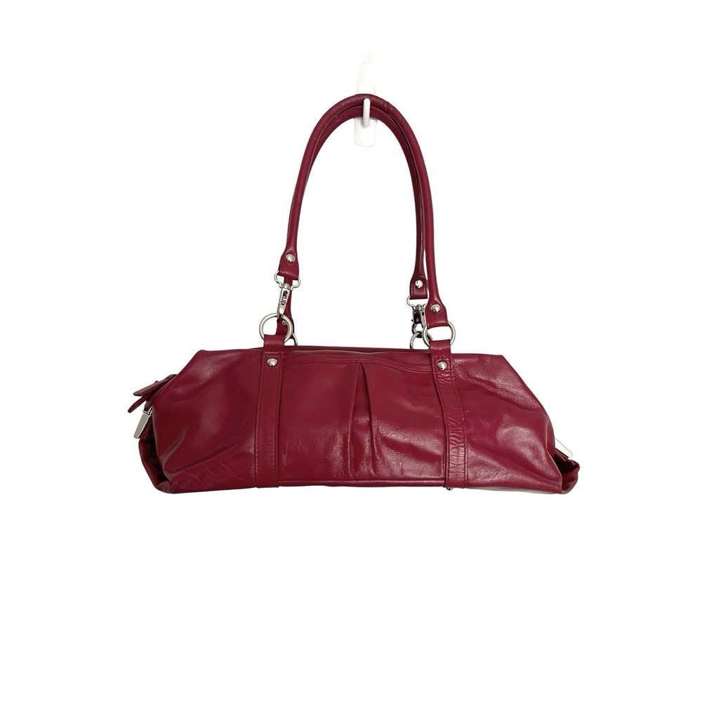 Vintage Express Y2K Cherry Red Soft Leather Shoulder Baguette Bag Purse Bratz